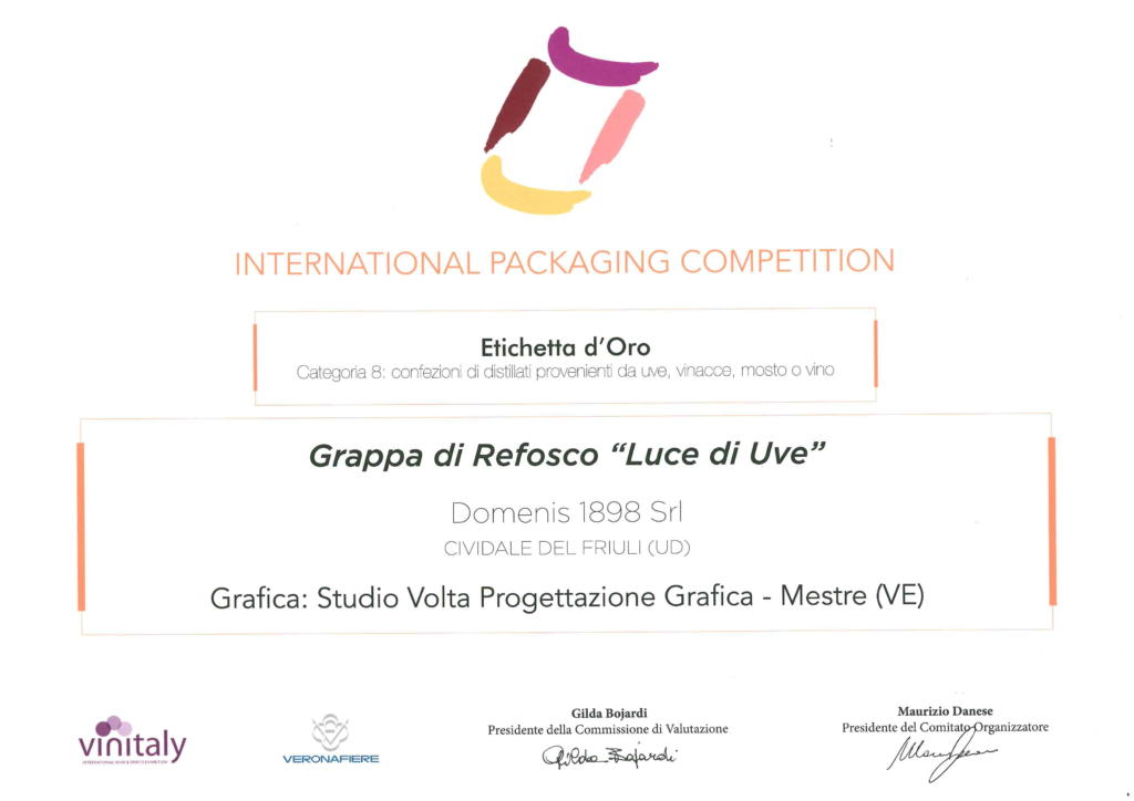 International Packaging Competition - Diploma di Etichetta d’Oro