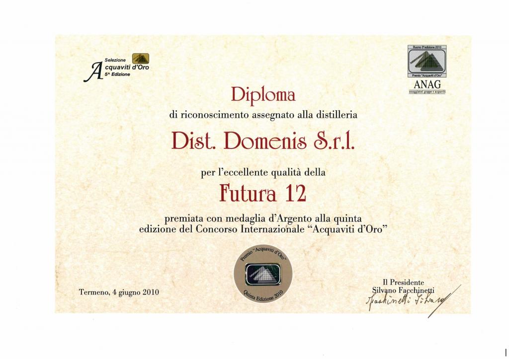 Acquaviti D'oro - Futura 12 Medaglia Argento