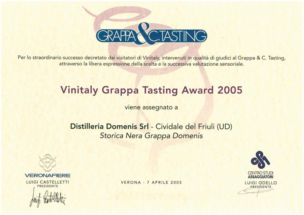 Vinitaly Grappa Tasting Award 2005