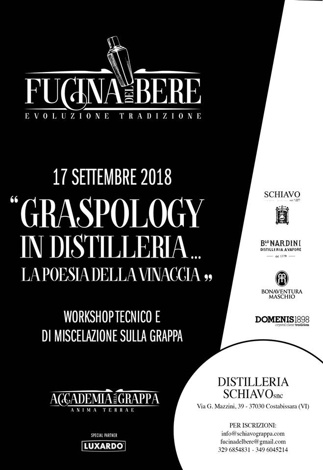 Graspology in Distilleria ” La poesia della Vinaccia”