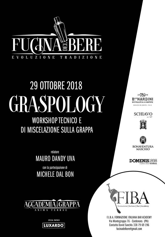 Graspology: workshop tecnico e di miscelazione della grappa