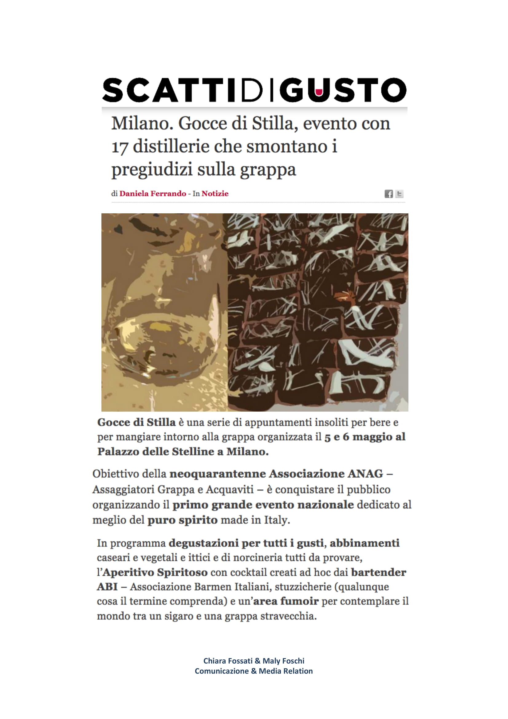 2018 aprile 23: Milano. Gocce di Stilla, evento con 17 distillerie che smontano i pregiudizi sulla grappa
