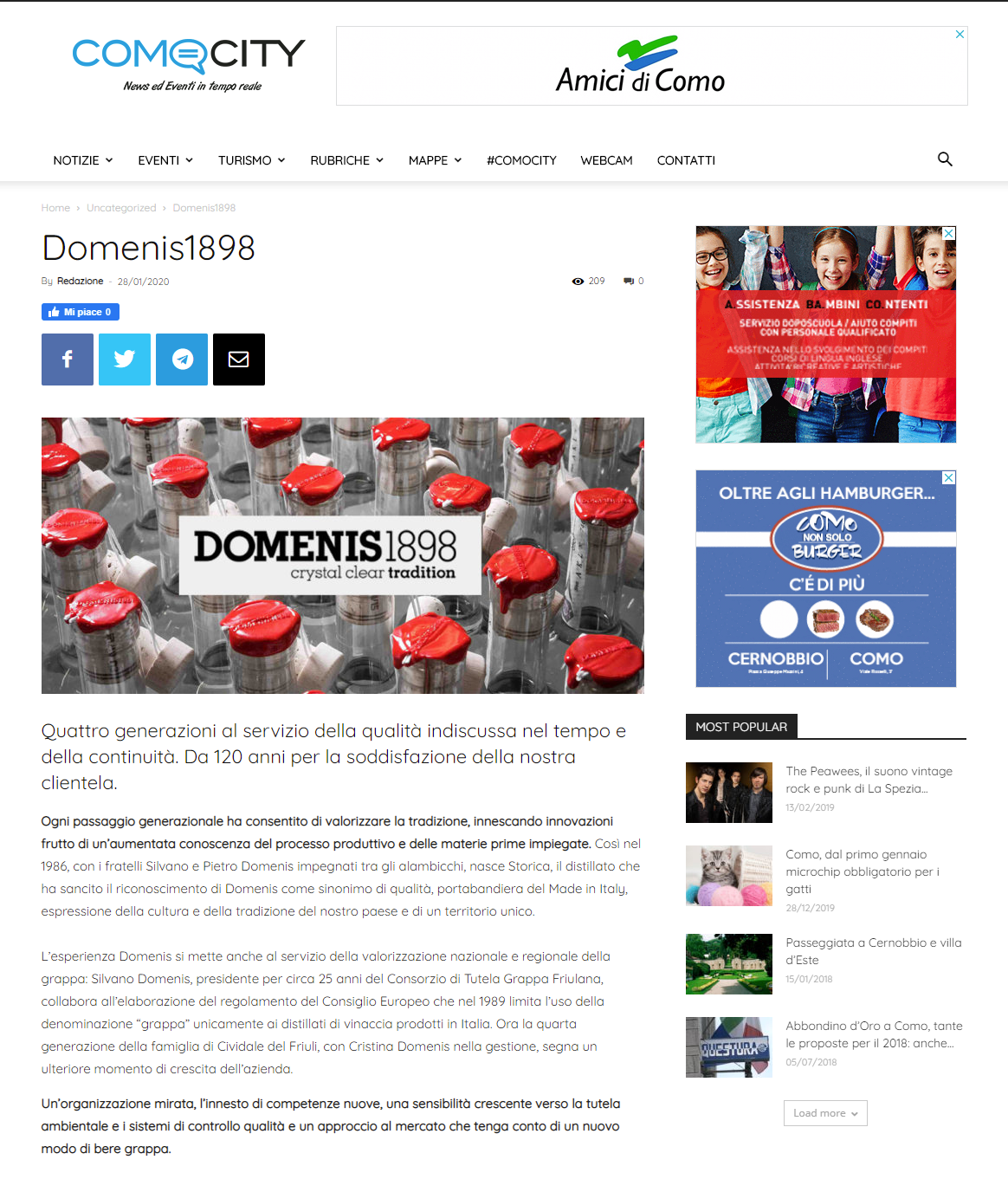 2020 gennaio 28: ComoCity.it – DOMENIS1898