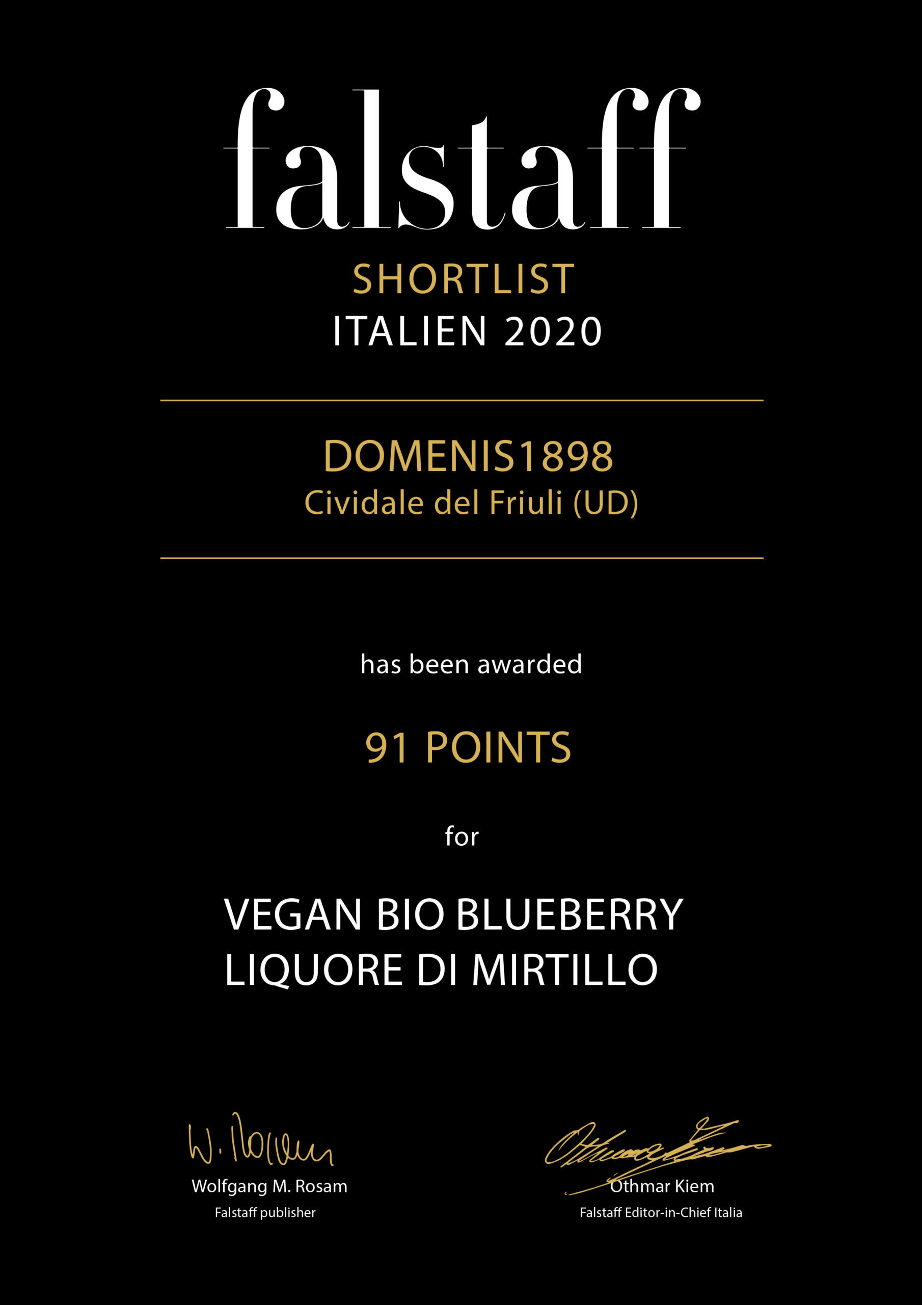 Falstaff Shortlist Italien 2020 – Vegan Blueberry