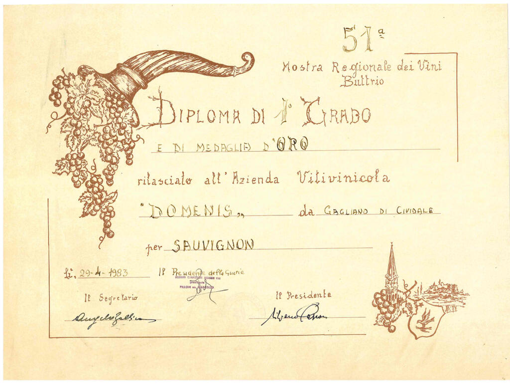Mostra Regionale dei Vini Buttrio 1983 - Sauvignon