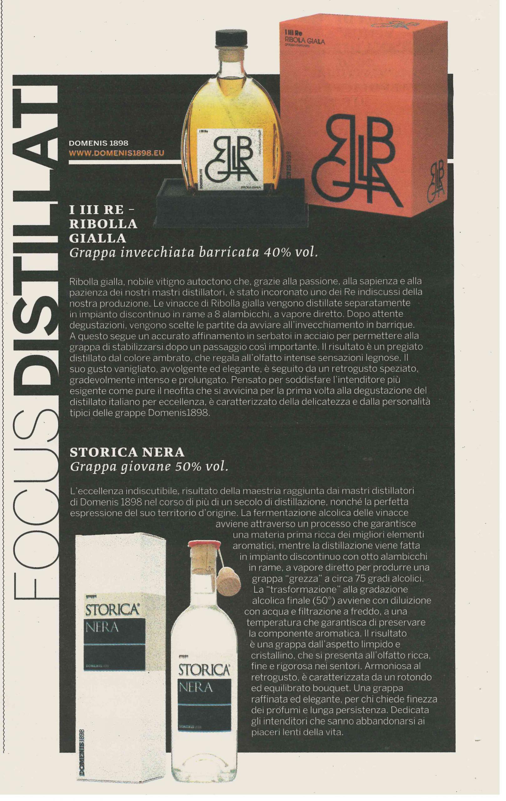 2021 luglio 05: Il Corriere Vinicolo – Focus distillati