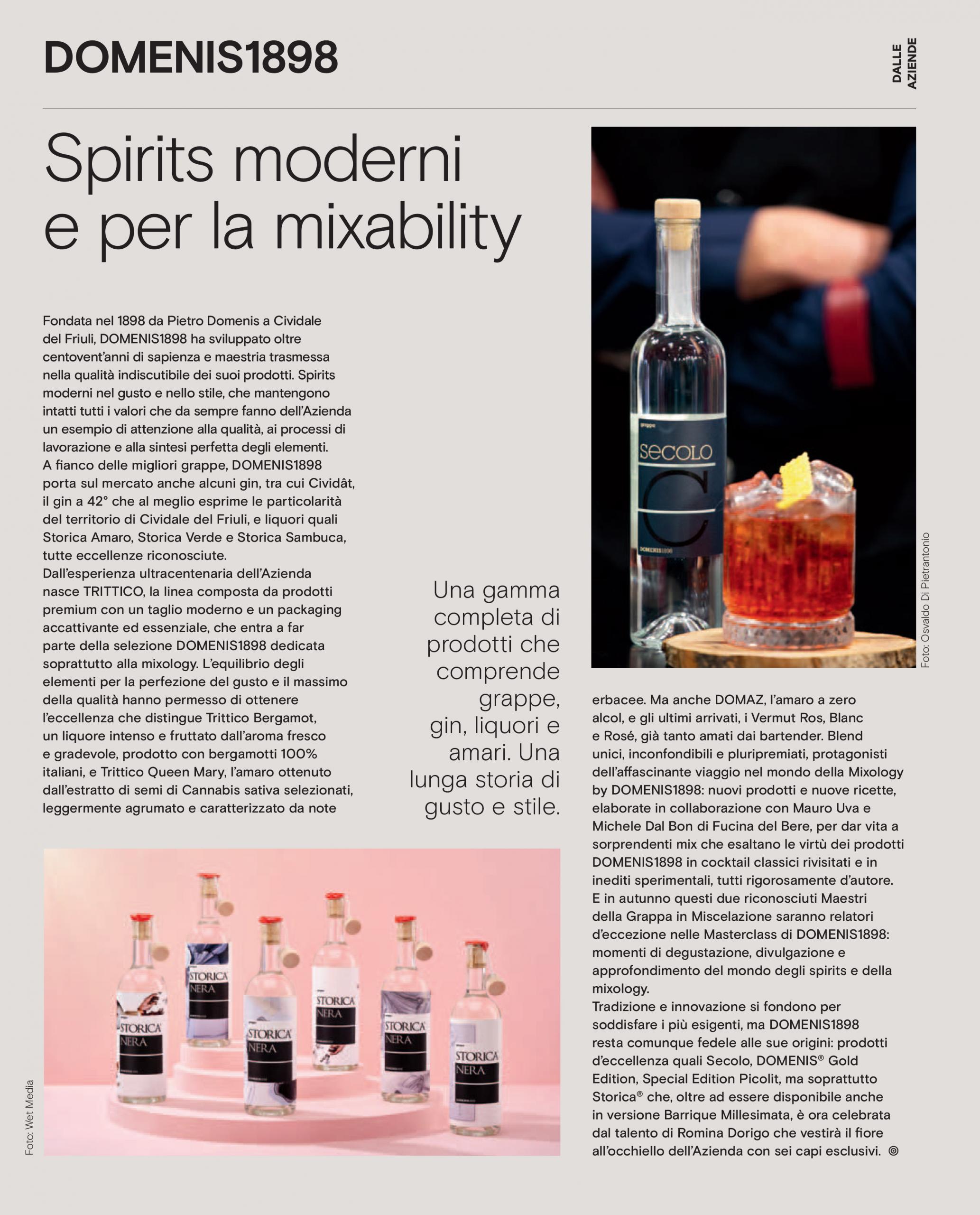 2021 luglio 23: Mixer N.338 – Spirits moderni e per la mixability