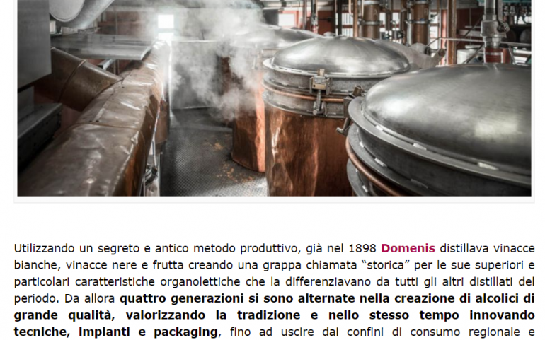 2022 ottobre 25: CittadelVino.it – DOMENIS1898: l’arte della distillazione