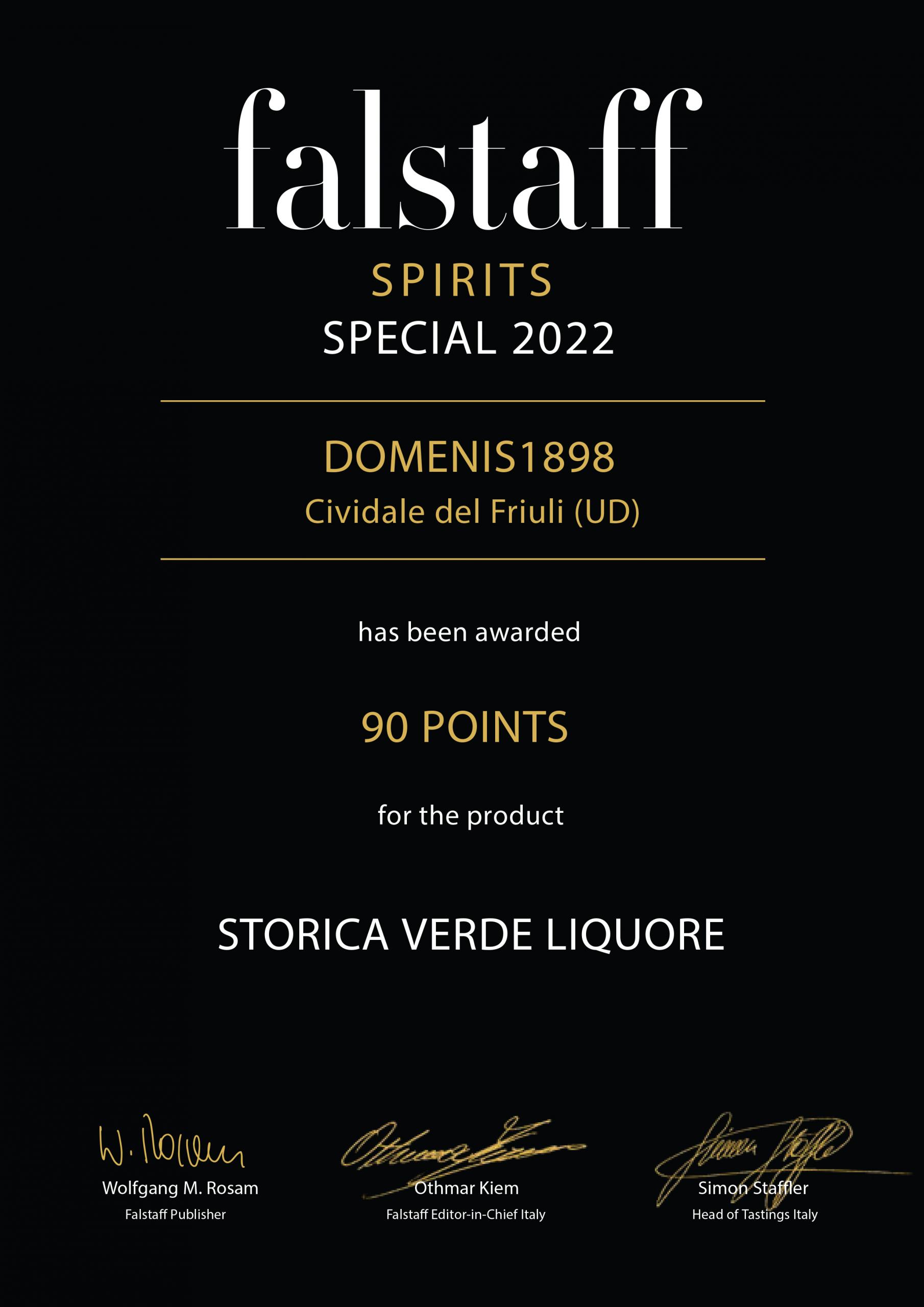 Falstaff Spirits Special 2022 – Storica Verde