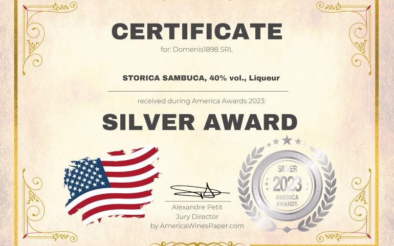 America Awards 2023 – Silver Medal – Storica Sambuca