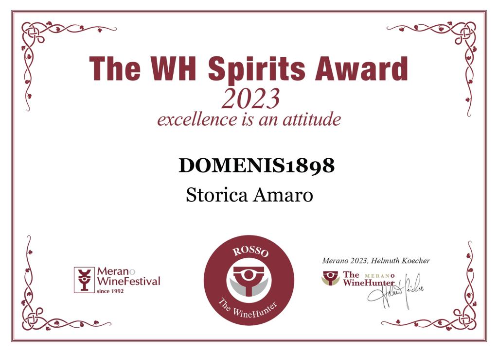 The WineHunter Award 2023 - Rosso Award - Storica Amaro