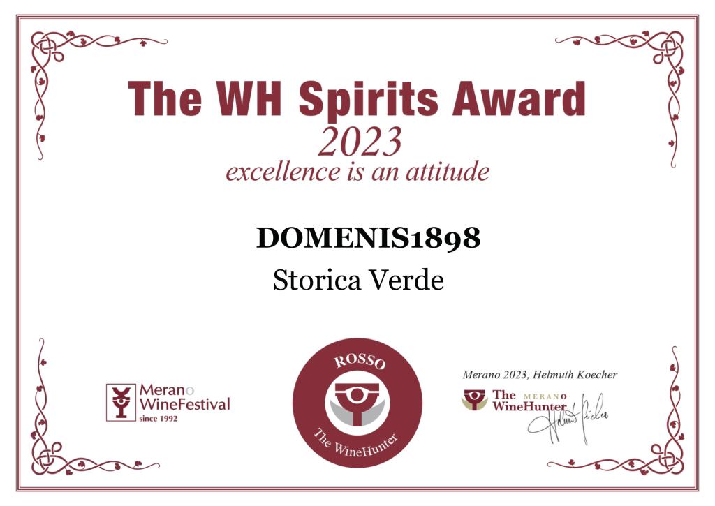 The WineHunter Award 2023 - Gold Award - Storica Verde