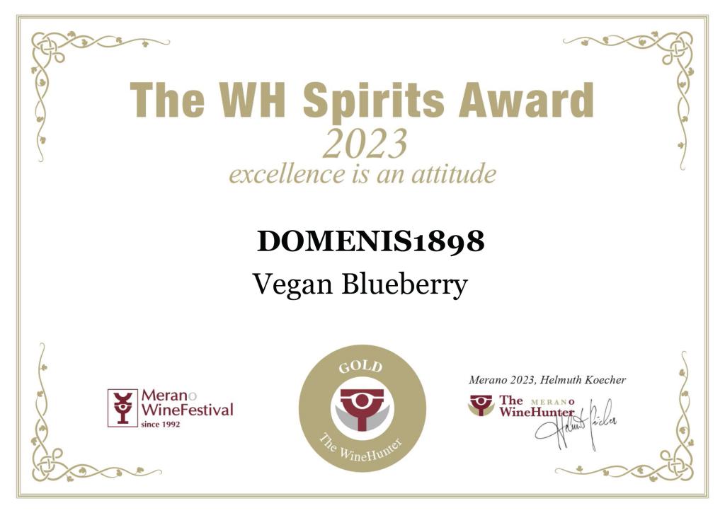 The WineHunter Award 2023 - Gold Award - Vegan Blueberry