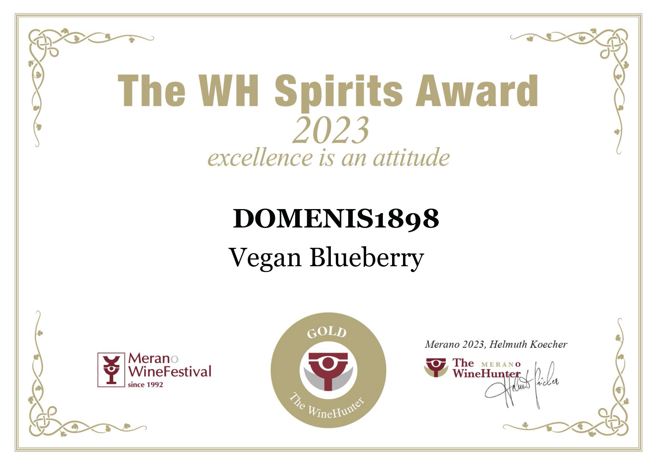 The WineHunter Award 2023 – Gold Award – Vegan Blueberry