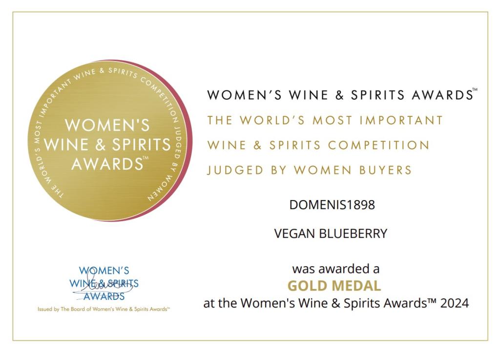 Women's Wine & Spirit Awards 2024 - Gold Medal - Vegan Blueberry