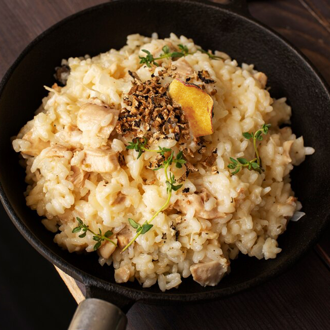 RISOTTO CON TOPINAMBUR E GRAPPA