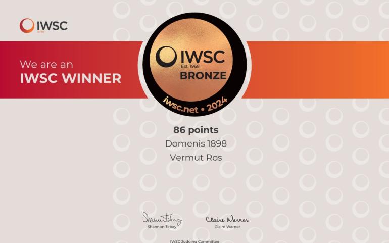 IWSC Winner 2024 – Bronze Medal – Vermut Ros