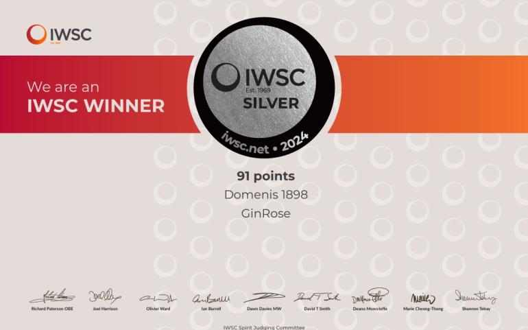 IWSC Winner 2024 – Silver 91 Points – Ginrose